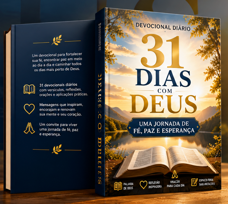 Mockup do ebook 31 Dias com Deus